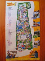Карта DreamWorld на тайском со старым расположением аттракционов